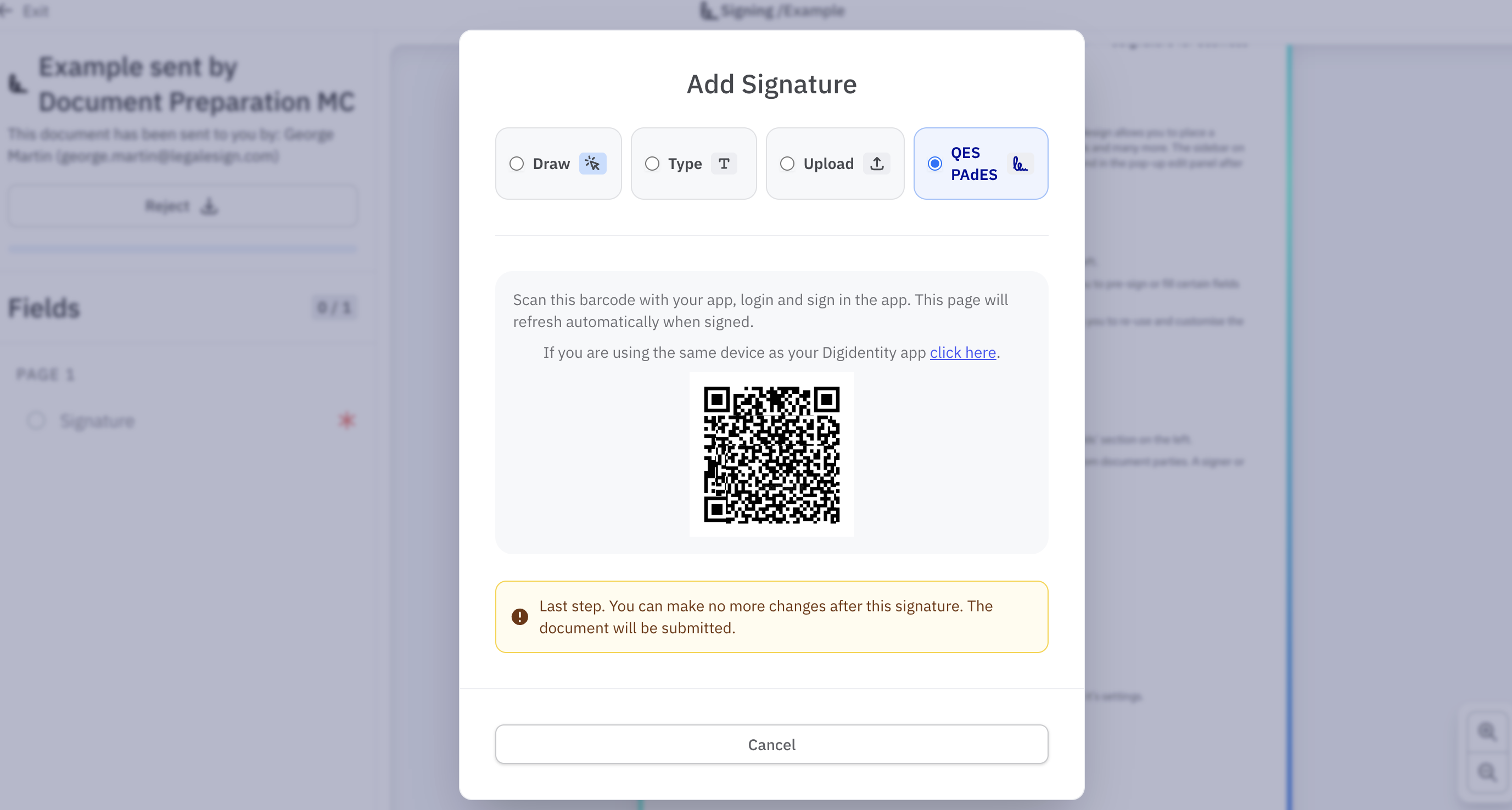 Documentation screenshot