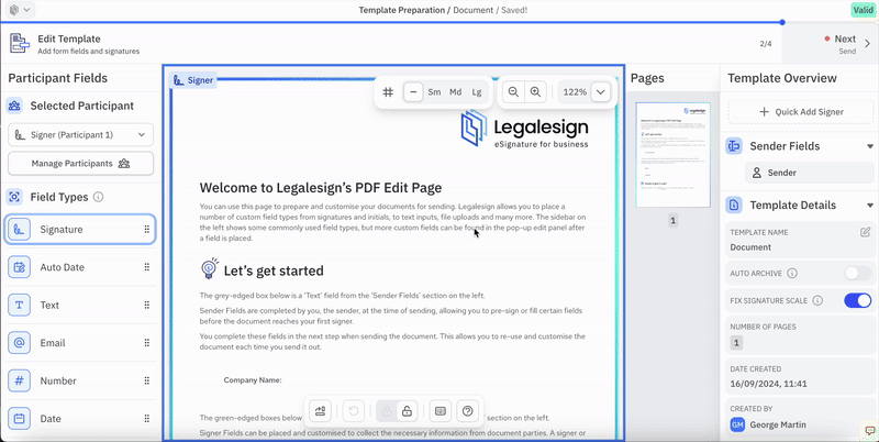Captura de pantalla de la documentación