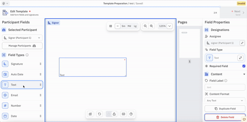 Captura de pantalla de la documentación